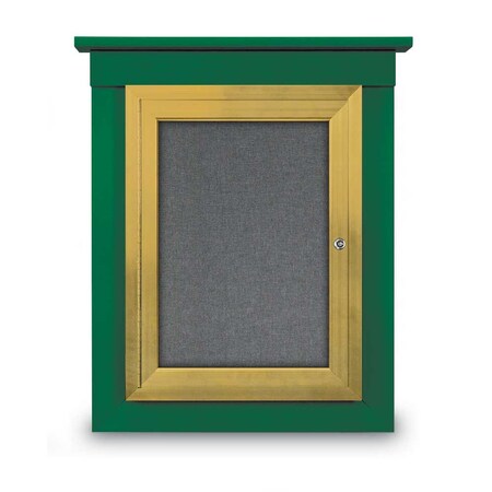 United Visual Products 60"x48" 2-Door Enclosed Letterboard, Header, Burgundy Vinyl/Walnut UV2626HD-WALNUT-BURGUNVL